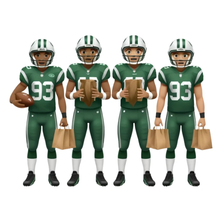 New York Jets being cry babies with tears with paper bags sticker