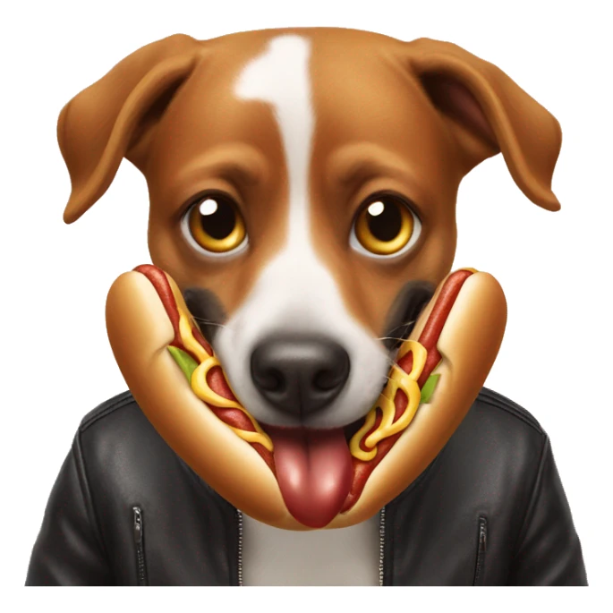 Harley eating a hotdog sticker