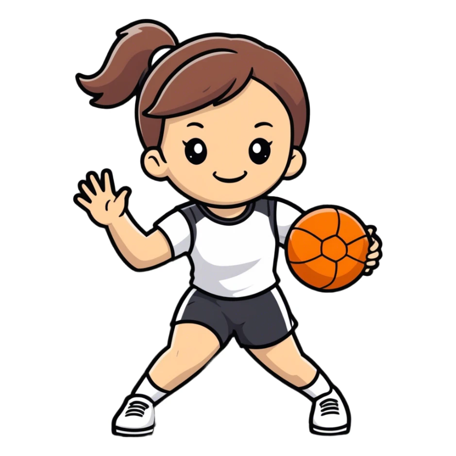 Cute sport girl sticker