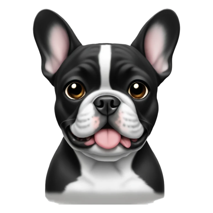 French bulldog black and white color  sticker