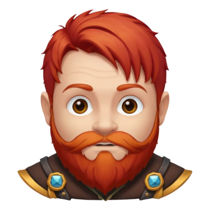 Ein zwerg mit roten Haaren sticker