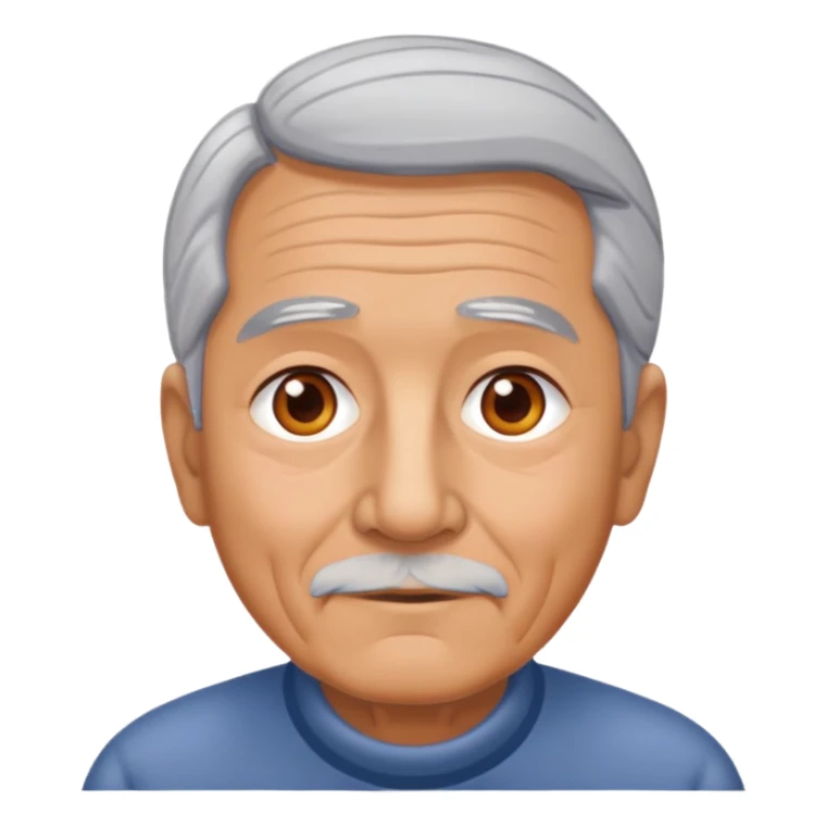 My grandfather who is darker but not black black. He is very tan. He has grey hair and and oval ish face. He is a grandpa so he has some minor wrinkles sticker
