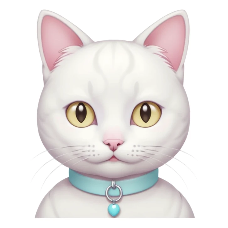  harajuku pastel yume kawaii japanese white cat sticker