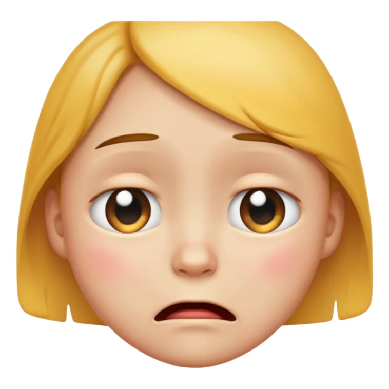 child emoji with teary eyes, about to cry, expressive face sticker