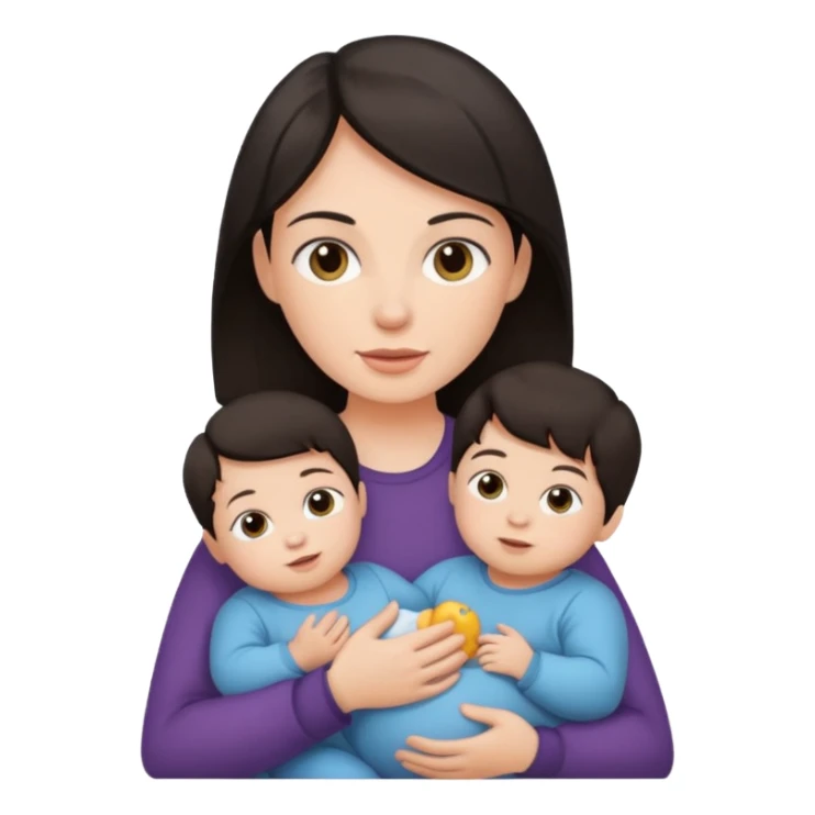 Oma dunkles Haar 2 Babys und Kleinkind sticker