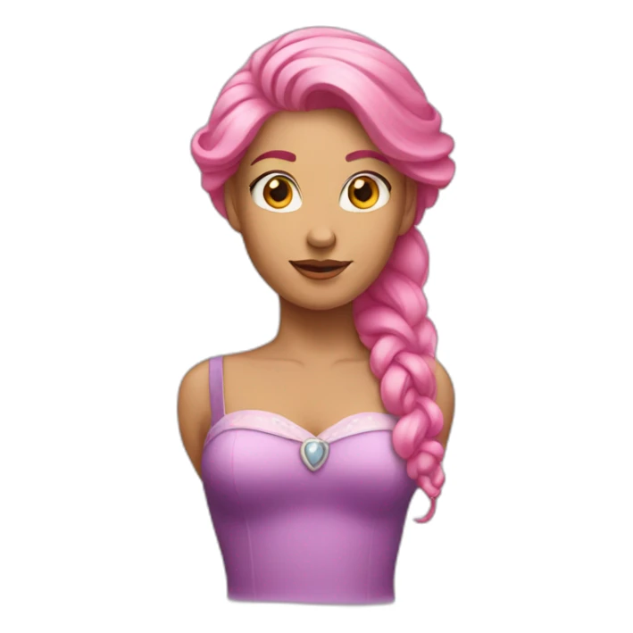 Woman-with-pink-hair-princess sticker
