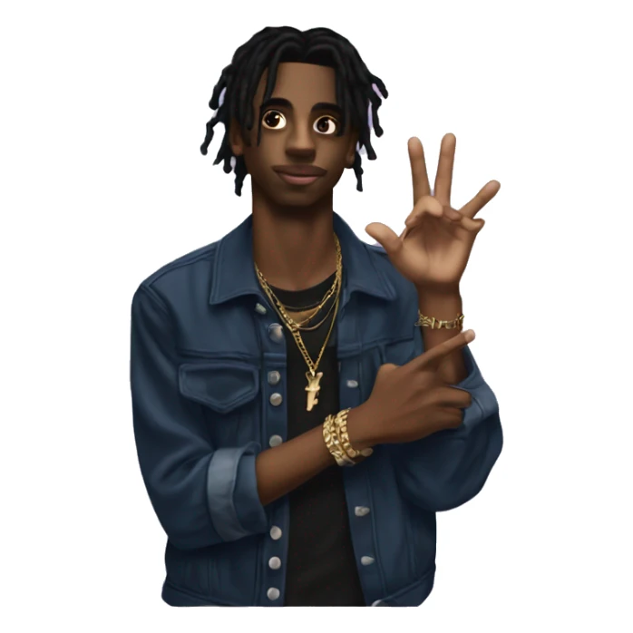playboi carti yvl hand sign sticker