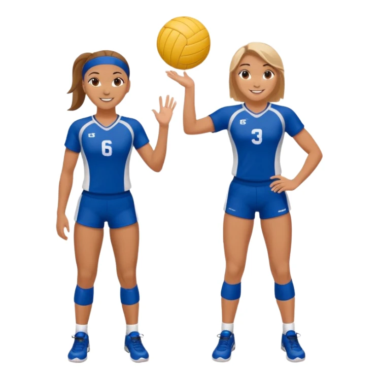 volleyball girl full body sticker