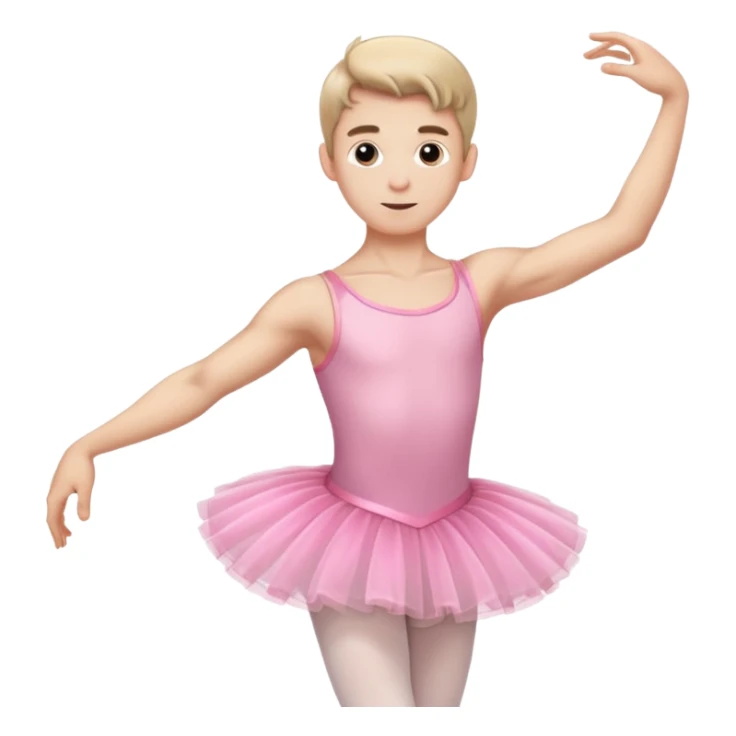 ballerina male in pink sticker