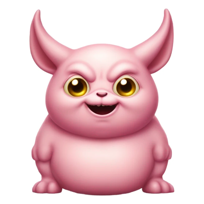 pink big fat Valentine Imp sticker