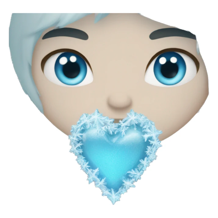 Light blue frozen heart  sticker