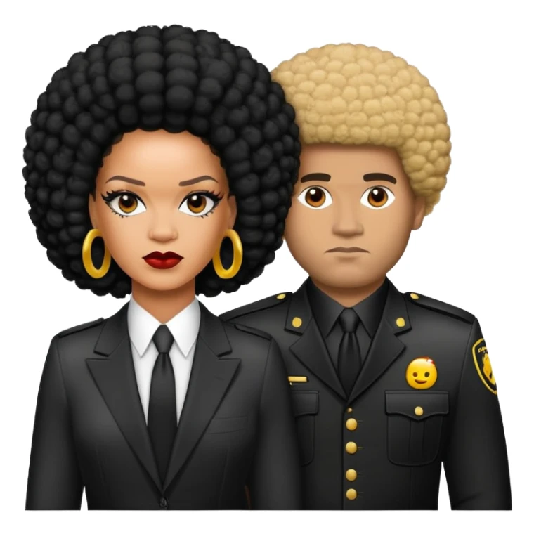 Mache mir Rihanna Emoji mit einem bodyguard mit Afro  sticker