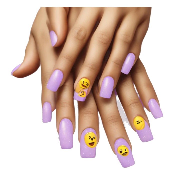 Okay hand emoji with paint acrylic nails sticker