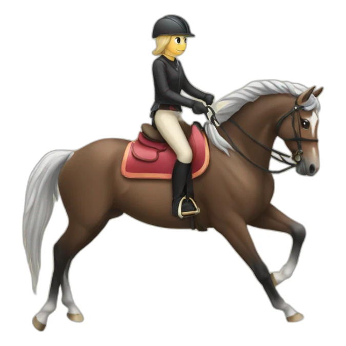 horse riding a horse sticker