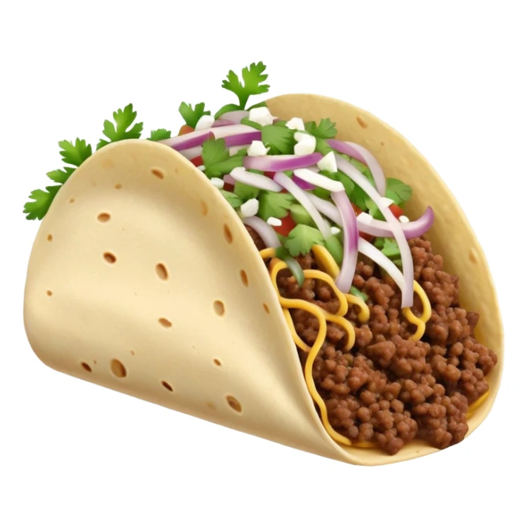 Mexican street taco with soft muted colors sticker