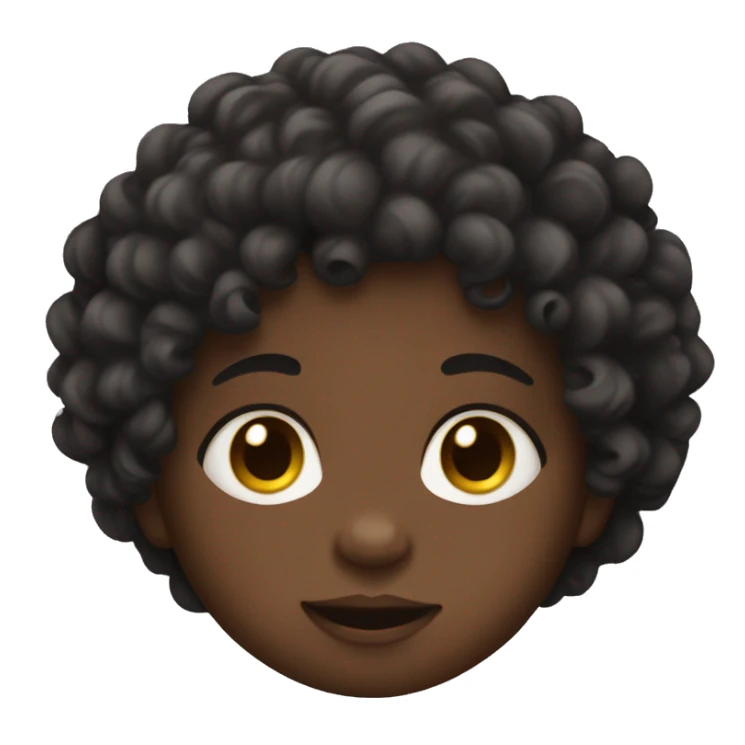baby with black skin and curly hair sticker