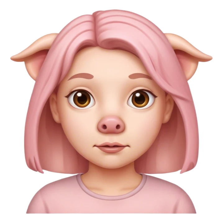 Pig as a woman sticker