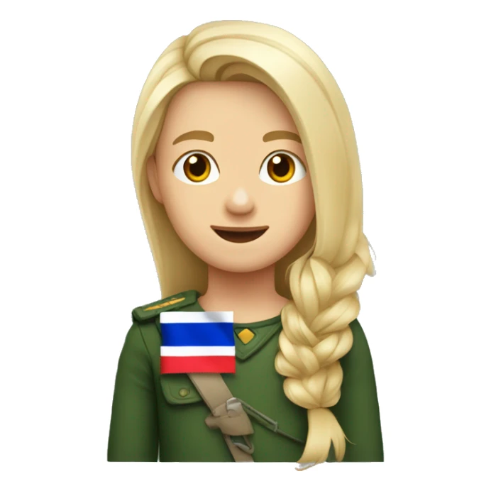 fetter junge. mit blonden haaren und russlandflagge sticker