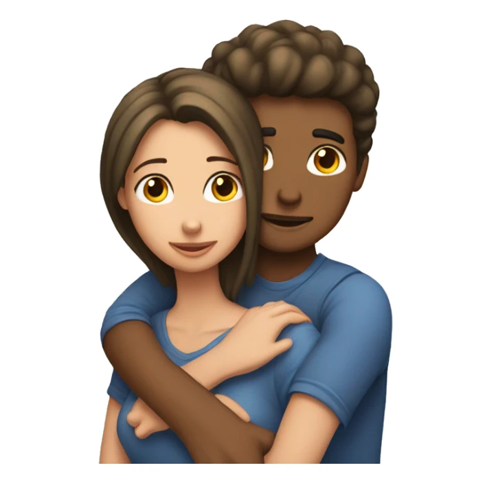 A girl having her head on her boyfriend’s shoulder sticker