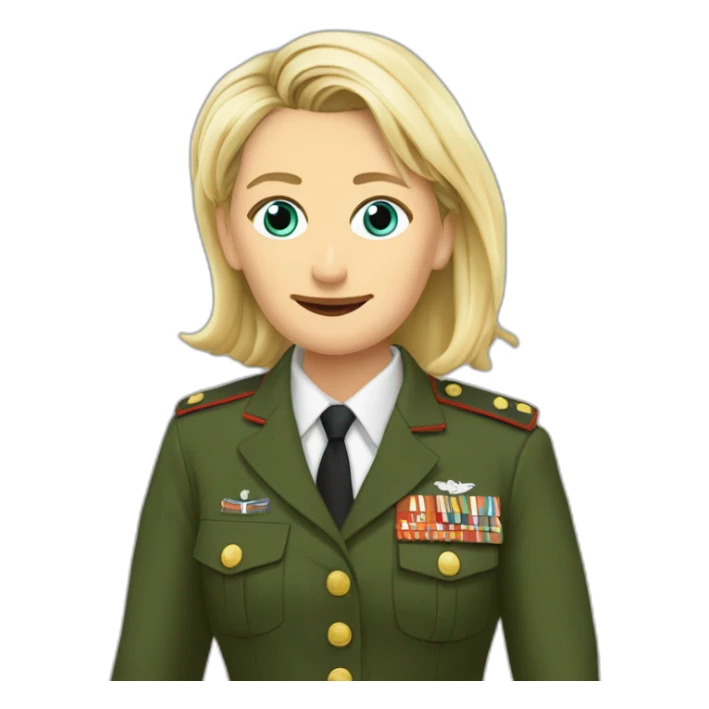 Marine lepen qui fait le signe jul sticker