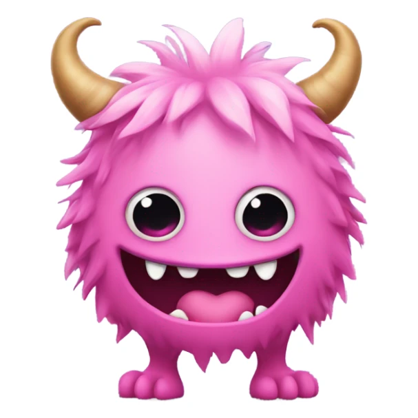 monster with hearts and pink and cute  sticker