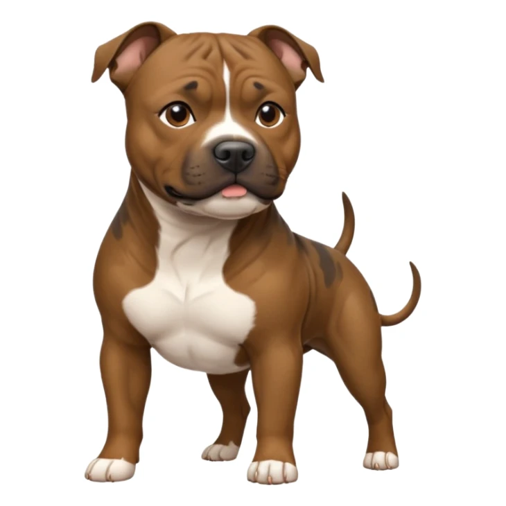 brindle staffordshire bull terrier sticker