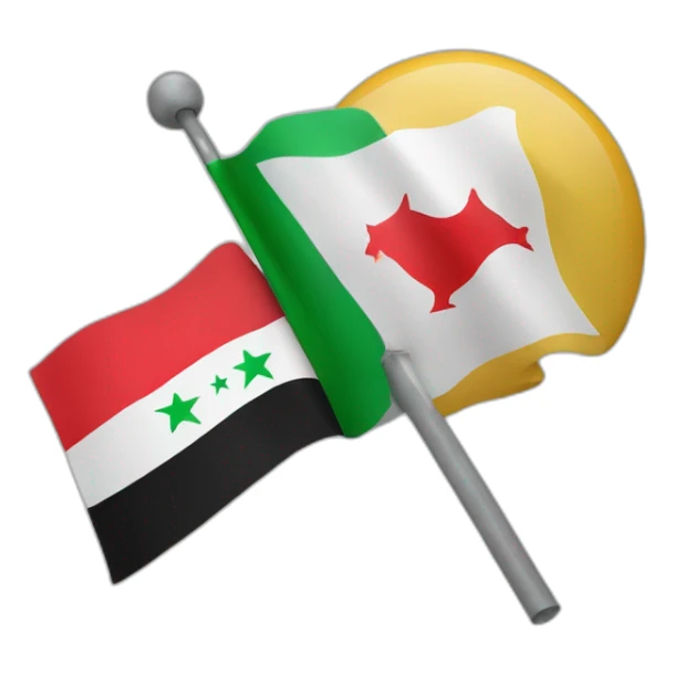 free syria and sang saka malaya flag crossed sticker