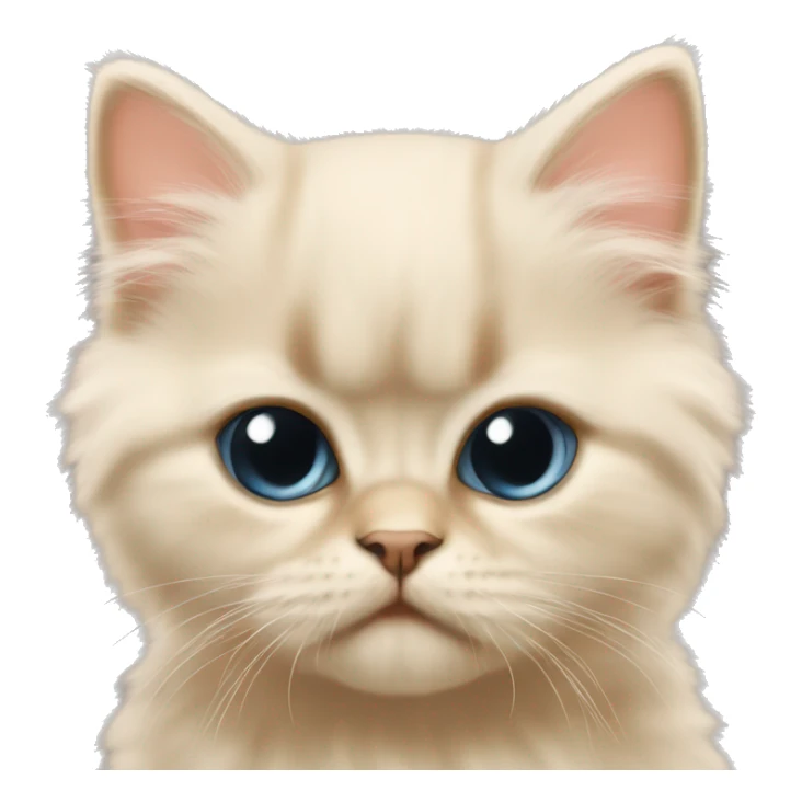 Cute beige Persian kitten kisses sticker