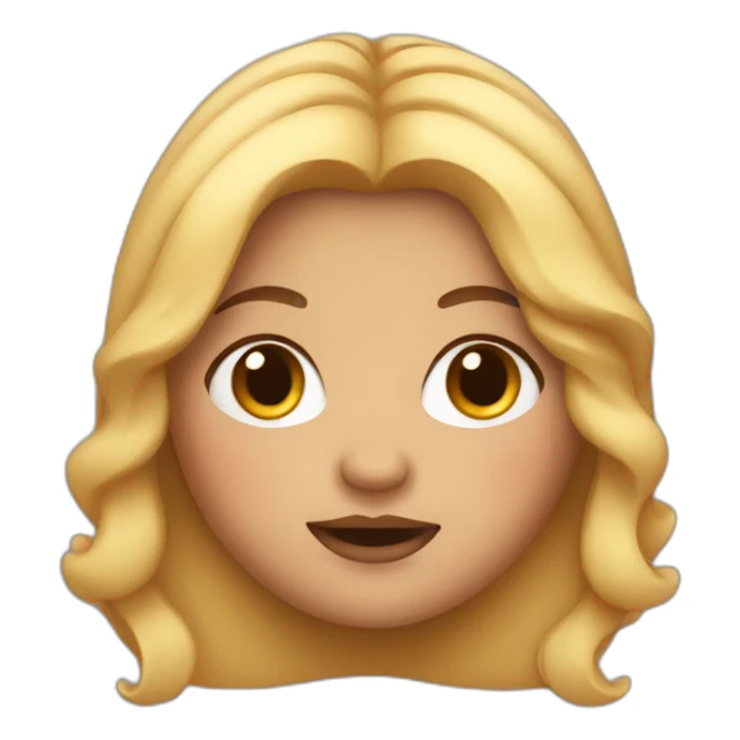 fat girl with medium hair sticker