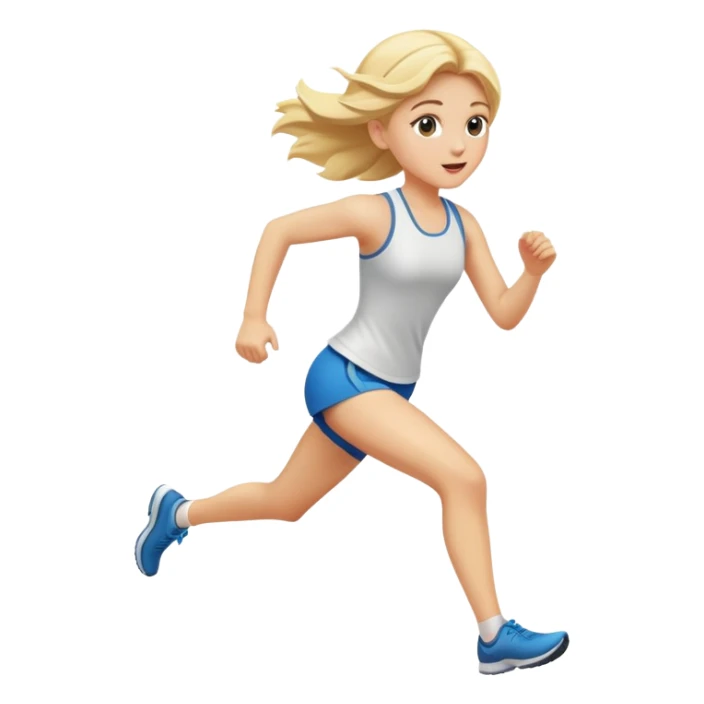 Une filles blonde qui court sticker