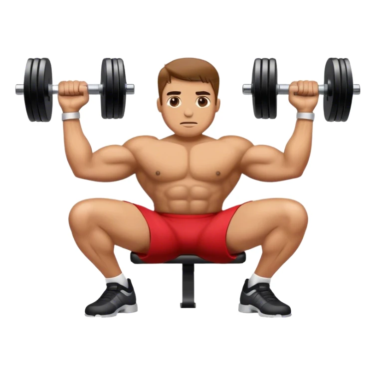 holding a heavy dumbbell in each hand to perform bench press sticker