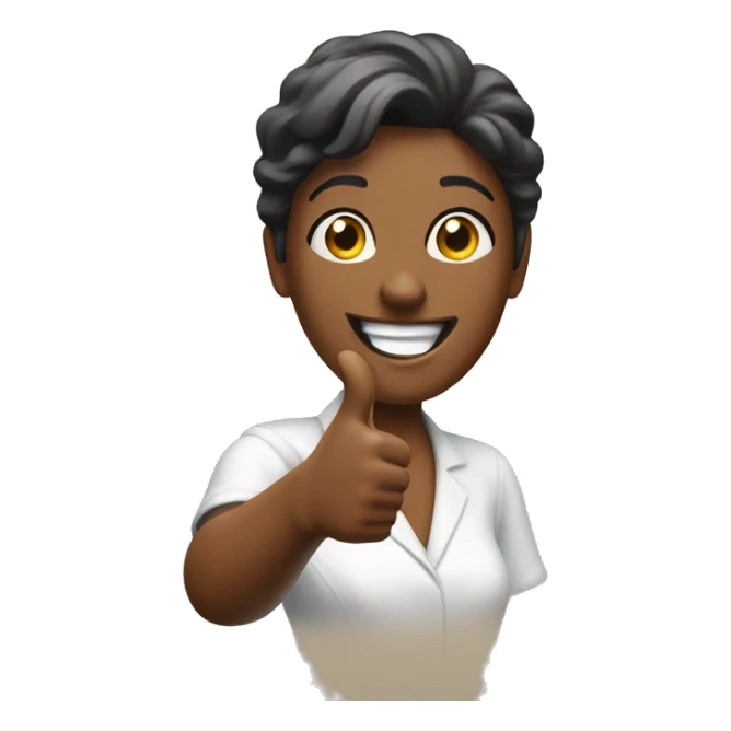 Thumbs up photo lady sticker