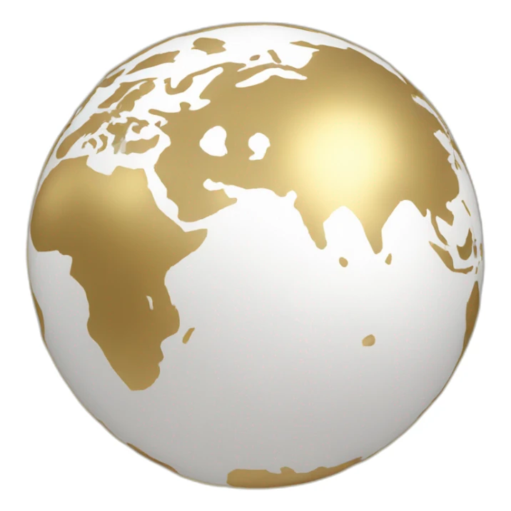 globus in the white and gold sticker