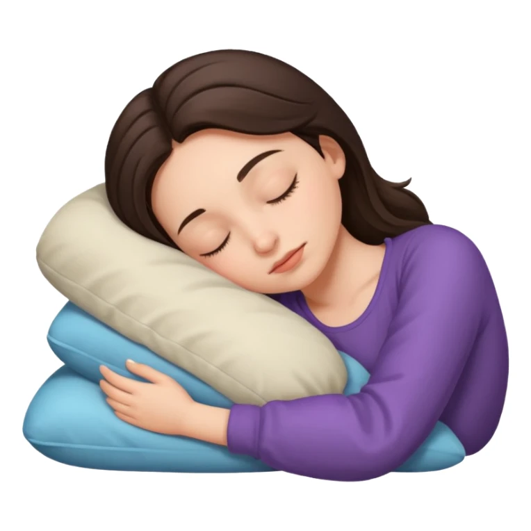 Brunette girl sleeping sticker