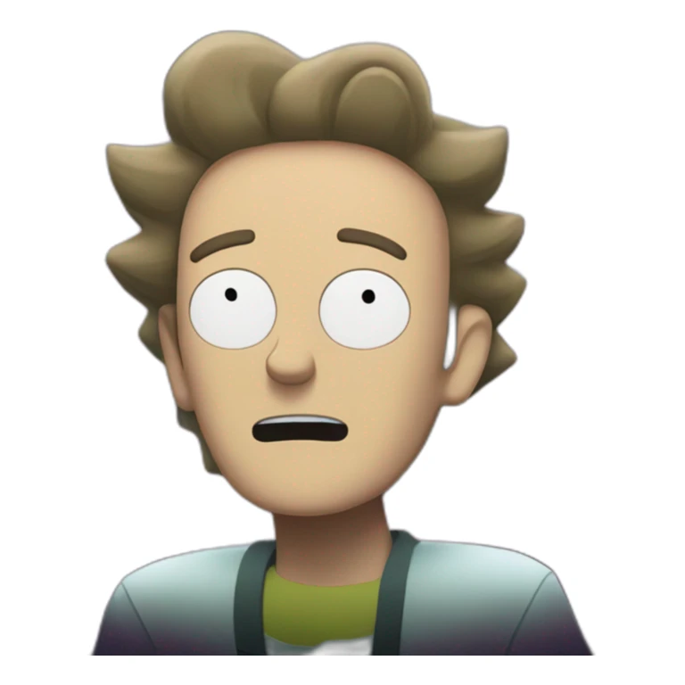 Morty Smith With rick Sanchez in the depths of space sticker