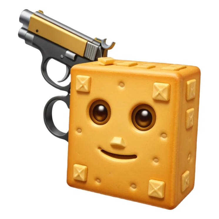 Cheez it with a gun to its head sticker
