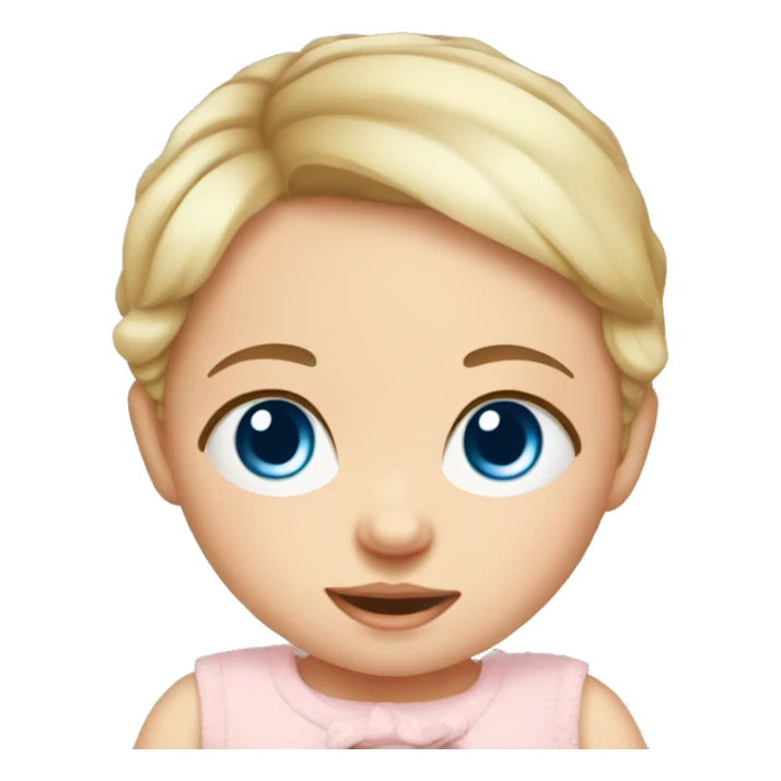 newborn baby girl with blue eyes sticker