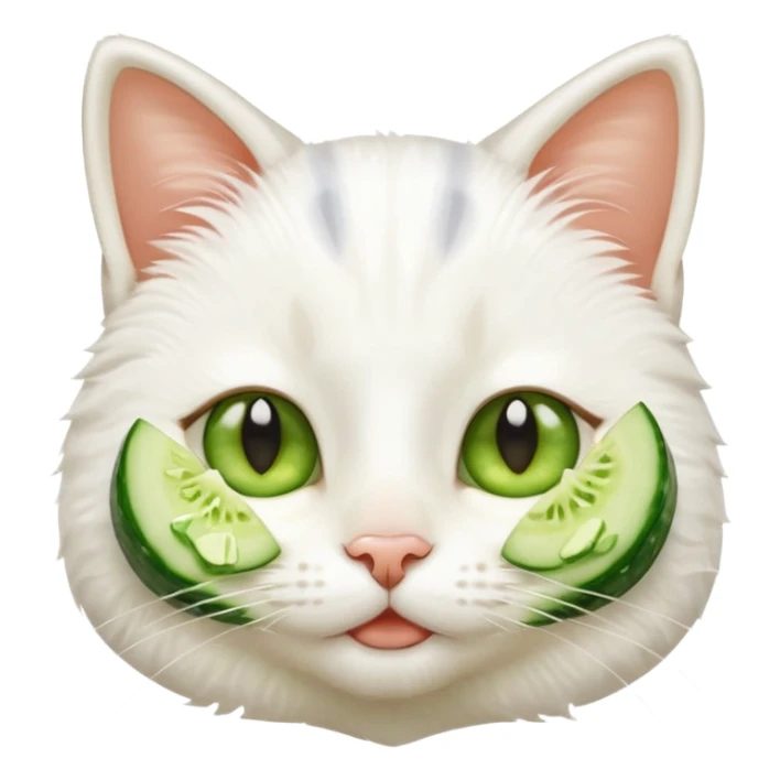 un gato haciendo skincare sticker
