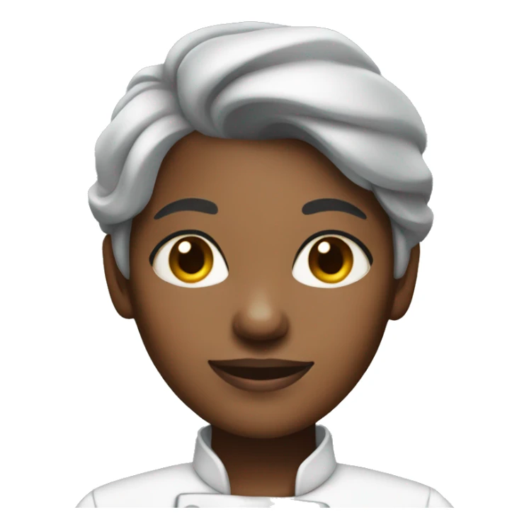 black female chef clothes grey hair wrinkles sticker