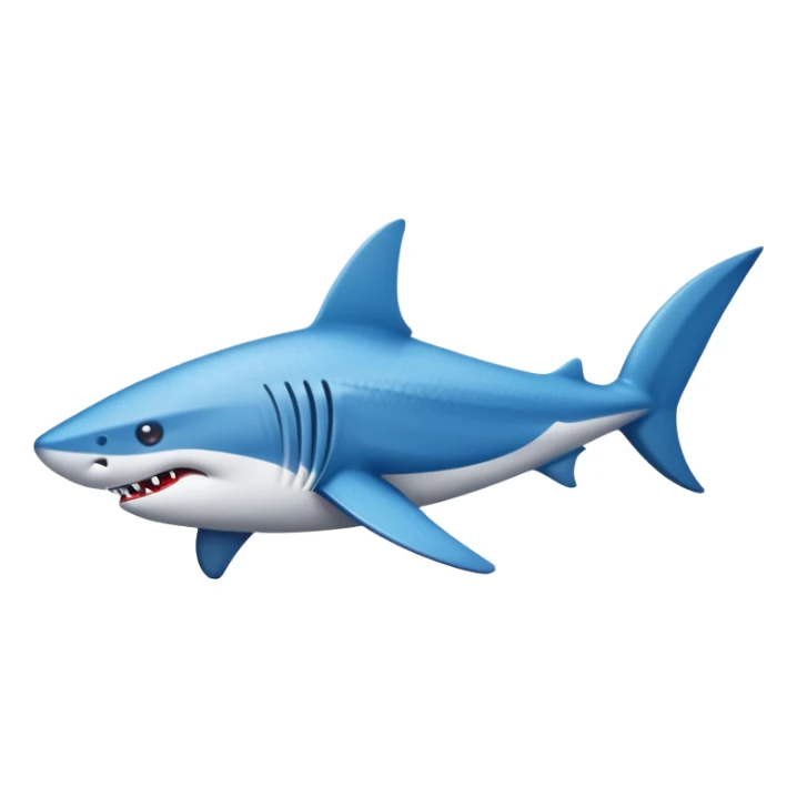 Hazme un tiburón con zapatos de Nike azules sticker