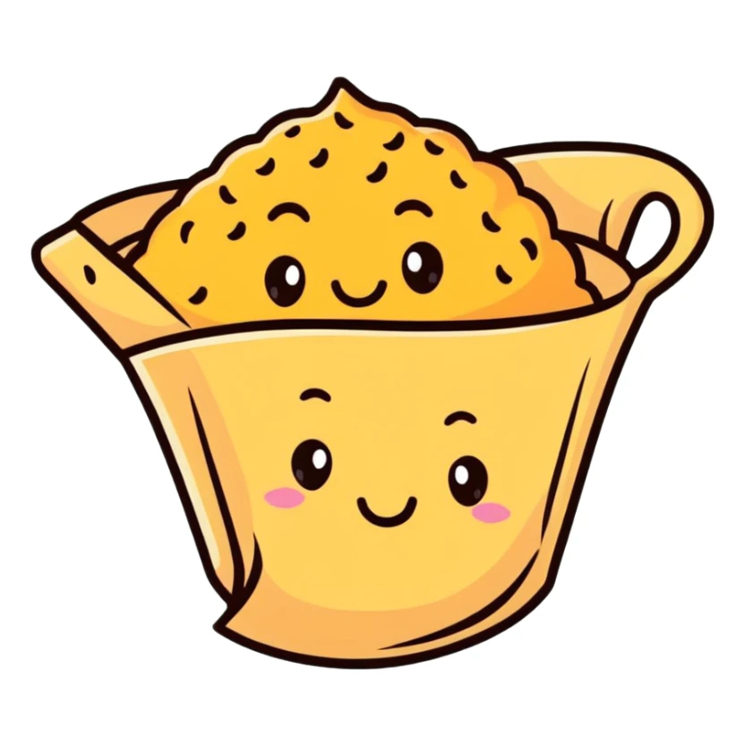 cartoon sesame seeds with cute faces sticker