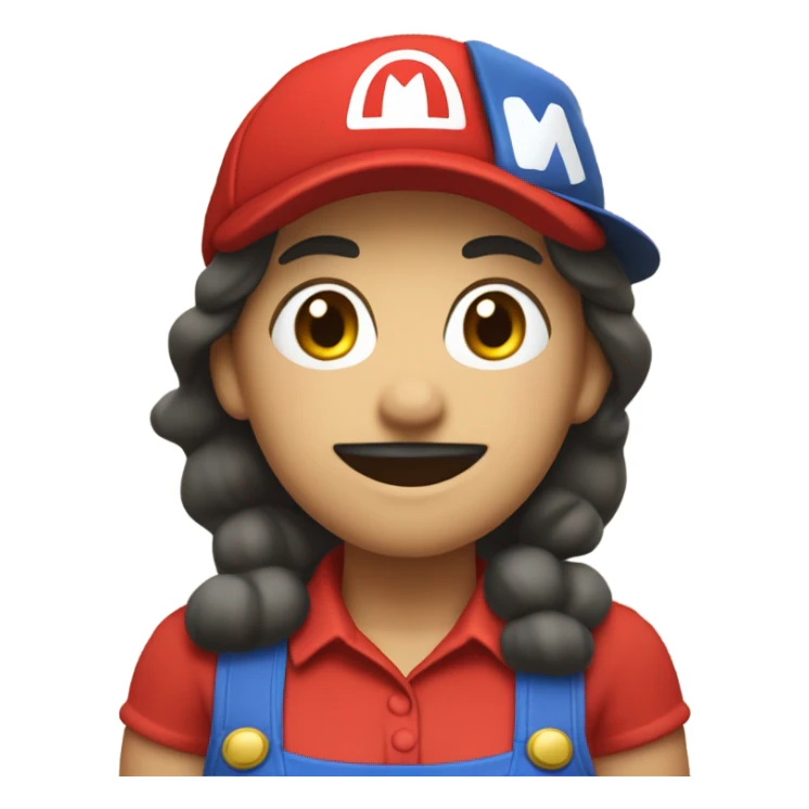 Woman in Mario outfit sticker