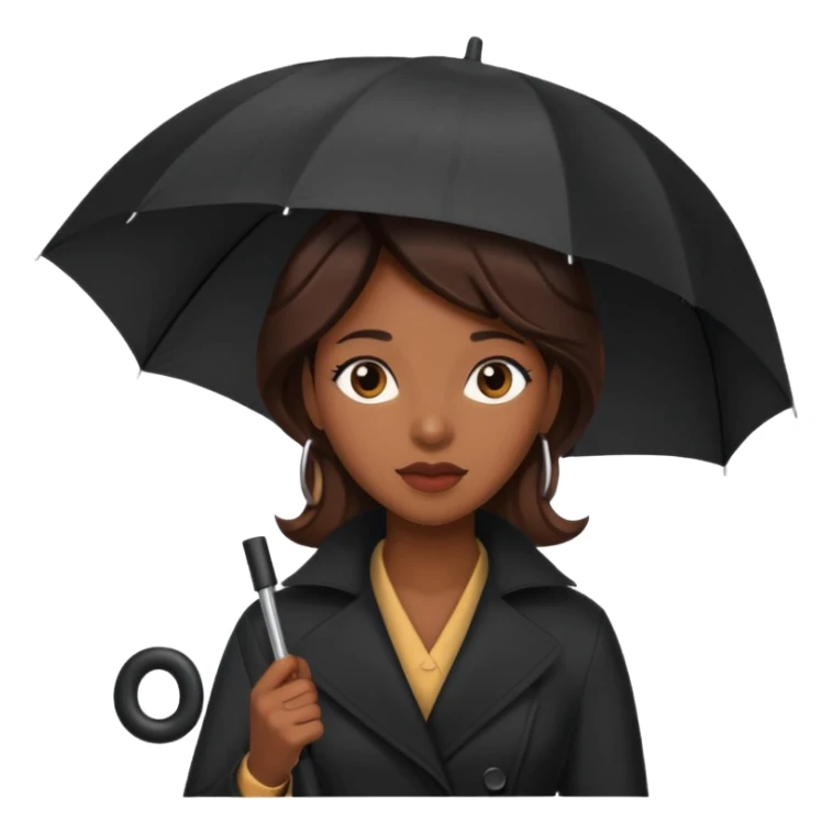 HOLDİNG UMBRELLA BLACK WOMAN sticker