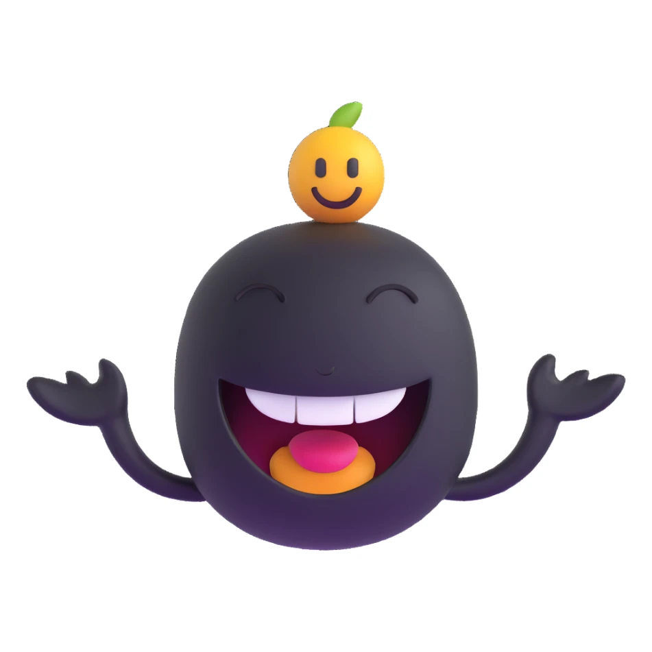 cheerful expression sticker