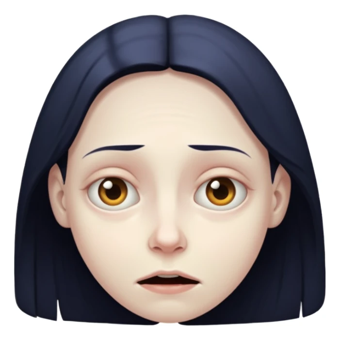 uncanny person creepy face sticker