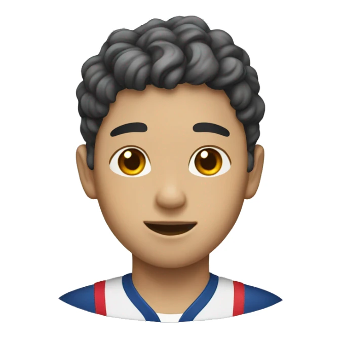 young guy with small wavy hair korean race suit sticker