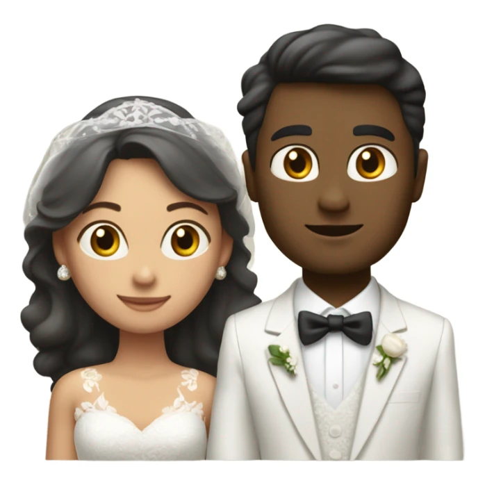 una novia y un novio sticker