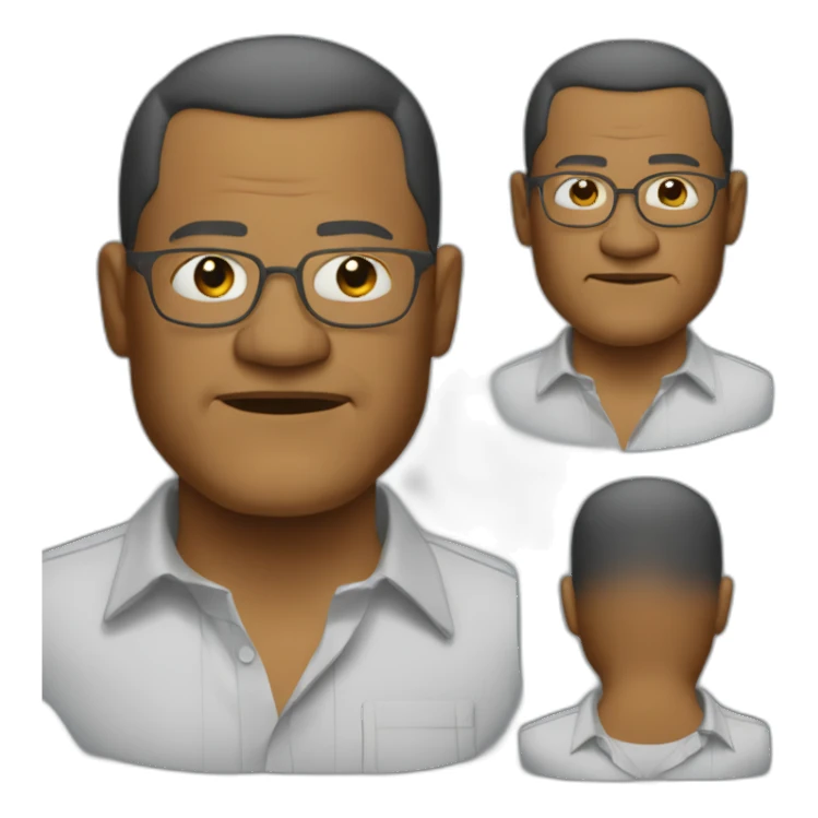 laurence-fishburne cartoon wearing shirt sticker