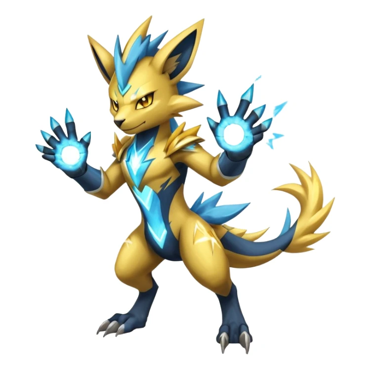 Shiny Epic Badass Manectric-Zeraora-hybrid (Full body) sticker