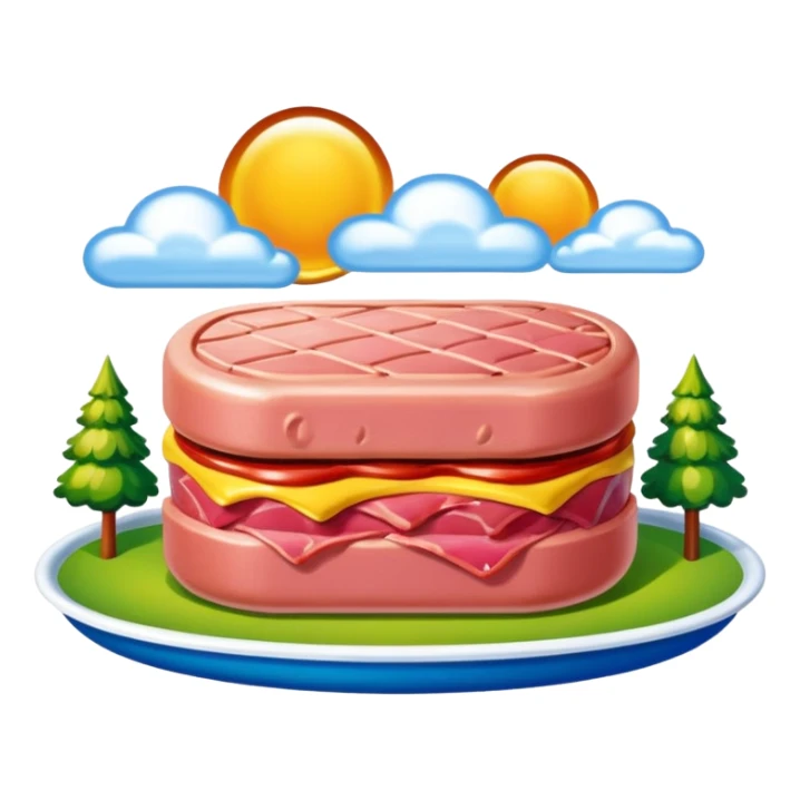  SPAM meat jeff koons style parisian sculpture arty landscape  sticker